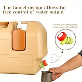 Bidon d'eau de camping portable de 5,28 gallons avec robinet &Distributeur de savon amovible - PE de qualité alimentaire sans BPA, robinet à débit réglable, large ouverture, conception durable pour le abordables Activité de Plein Air-Bidon d'eau de camping portable de 5,28 gallons avec robinet &Distributeur de savon amovible - PE de qualité alimentaire sans BPA, robinet à débit réglable, large ouverture, conception durable pour le