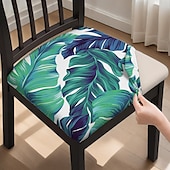 abordables Funda para silla de comedor-Funda para silla de comedor, funda para taburete, funda de poliéster con estampado geométrico