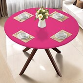 baratos Toalhas de Cozinha &amp; Mesa-capas para casa deluxe capa de mesa de vinil com elástico e forro de flanela grande padrão redondo oblongo oval