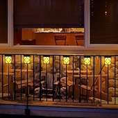 cheap Outdoor Wall Lights-2/4 Pcs Solar Fence Light Outdoor Waterproof Solar Wall Light 2 Modes Lighting for Deck Wall Patio Fence Landscape Decoration