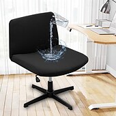 billiga Stolsöverdrag-armlös stol överdrag 100 % vattentät armlös kontorsbord stolsöverdrag stickad jacquard modern fåfänga stolsöverdrag bred sits korsad stolsöverdrag mitt bak accent stolöverdrag