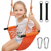 abordables Actividad al Aire Libre-Columpio de árbol para niños, columpio de cuerda, columpio para interiores y exteriores, columpio de árbol para patio, columpio para puerta (verde)