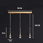 economico Lampadari-Lampada a sospensione a LED dimmerabile con 3/5/6/8/10/12/16/20 luci in cristallo per isola cucina moderna, illuminazione a sospensione regolabile per isola cucina, lampadario a LED nero oro per sala