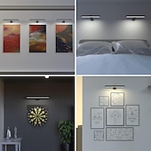preiswerte Schranklicht-LED-Bildleuchten für Gemälde zum Einstecken, wiederaufladbare, verstellbare Kunstlicht-Galerie-Wandleuchte zur Präsentation von Kunstwerken