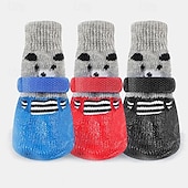baratos Botas &amp; Protetores de Patas-Meias antiderrapantes para cães para evitar lamber as patas, sapatos para cães em pavimento quente, botas para cães pequenos, médios e grandes, botas com controle de tração &amp;protetores de patas para