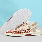 preiswerte Urlaubsandalen-Herren-Sneaker in Rot und Marineblau, Laufschuhe mit einzigartigem Schnürdesign und gepolsterter Sohle für Sport und Freizeit