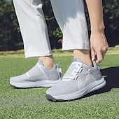 cheap Men&#039;s Golf Shoes-Men&#039;s White Golf Shoes with Multi-Traction Sole - Lightweight, Breathable Design for Outdoor Sports