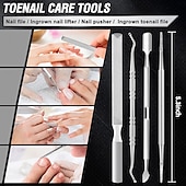 preiswerte Persönliche Pflege &amp; Gesundheit-7-teiliges Zehennagelknipser-Set für Senioren mit dicken Zehennägeln, robuster Nagelknipser mit langem Griff für Erwachsene, Werkzeugset für eingewachsene Zehennägel, großer Zehennagelschneider aus