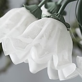 economico Applique da parete-Applique da parete moderna nordica verde, graziosa, in ceramica bianca, a forma di fiore, in vetro, stile rustico, per comodino, camera da letto per bambini, veranda, soggiorno, hotel.