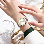 abordables Montres à quartz-Montre femme 706 en acier inoxydable étanche – design rétro ultra fin, cadran lumineux, montre-bracelet à quartz élégante pour le travail et le quotidien