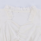 abordables Conjunto de Dirndl-Women's Bavarian Dirndl Dress Costume with Lace Apron and Blouse Pink Satin Embroidery Outfit for Oktoberfest Festival