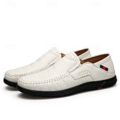 Χαμηλού Κόστους Slip-On Καθημερινά Παπούτσια-Ανδρικά πορτοκαλί μοκασίνια από τεχνητό δέρμα, άνετα, casual παπούτσια, ιδανικά για καθημερινή χρήση και χαλαρές εξόδους.