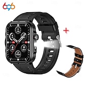 ieftine Ceasuri Smart-Ceas inteligent HDT11Ultra, ecran tactil complet de 2,02&quot;, Bluetooth, apeluri, ceas inteligent pentru sport, lanternă, contor de pași, moduri multi-sport, mesaje push, compatibil cu Android și iOS