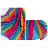 billige Regnbue Alt-Regnbue Stolthet skjerf Fritid Dame Unisex Voksne Pride-parade Festival Halloween Karneval Enkelt karnevalskostyme
