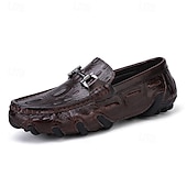 halpa Miesten lenkkarit-Miesten tummanruskeat loaferit solkikoristeilla – muodikkaat slip-on-kengät toimistolle, arkeen ja iltaan