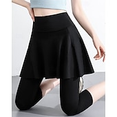 economico Gonne e Skorts da Donna-Per donna Tinta unita Gonna casual Gonna da tennis con leggings Tasche Laterali Asciugatura Rapida Tennis Golf Pickleball Pantaloni Nero Bianco Blu Spandex Abbigliamento da tennis