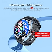 ieftine Ceasuri Smart-Ceas inteligent cu ecran AMOLED de 1,89&quot;, suport pentru cartelă SIM 4G, cameră rotativă, GPS, Wi-Fi, apeluri Bluetooth, descărcare aplicație, compatibil cu Android