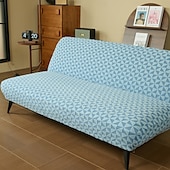 ieftine Cuvertură Canapea-huse de canapea, husă futon pentru canapea extensibilă fără brațe, husă elastică pentru canapea extensibilă fără brațe, model jacquard din spandex, caracteristică elastică pentru canapea extensibilă pliabilă