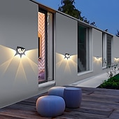 economico Applique per esterni-1 lampada da parete solare impermeabile per esterni con 58 LED, illuminazione per cortile, portico, garage, giardino, tre modalità di illuminazione intelligente con rilevamento del corpo umano, luci da parete su e giù