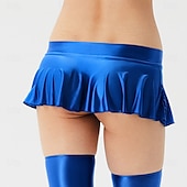 olcso Alsók-Fényes miniszoknya nőknek - fémes spandex rakott gördeszkás szoknya büszkeségfelvonulásra, neonpartikra, rave partikra, drag show-kra és EDM fesztiválokra