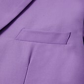 abordables Costumes de mariage-costumes de mariage pour hommes violet mode d&#039;été formel couleur unie coupe standard 3 pièces simple boutonnage deux boutons