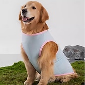 preiswerte Kühlweste &amp; Shirt-Hunde-Shirts, schnelltrocknende, weiche, dehnbare Haustier-T-Shirts mit reflektierendem Etikett, Tanktop, ärmellose Weste, Sonnenschutz, Hundekleidung für große Hunde