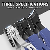 economico Cura Personale &amp; Salute-Set di tagliaunghie con punte oblique e appuntite, tagliaunghie rotante a ganascia larga con design anti-schizzi, lima per unghie a doppia faccia, tagliaunghie per unghie dei piedi resistenti per