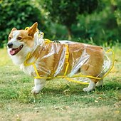 お買い得  レインコート-ペット犬用レインコート防水ジャケット犬用レインポンチョポータブルレインコート通気性軽量通気性軽量小型中型犬に適しています