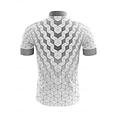 economico Maglie da uomo-Per uomo Maglia da Ciclismo Manica Corta Bicicletta Maglietta Maglia Top con 3 tasche posteriori Resistente ai Raggi UV Traspirante Asciugatura Rapida Cerniera Frontale Argento Gli sport Abbigliamento