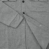 cheap Men&#039;s Jackets &amp; Coats-Men&#039;s Shirt Jacket Transition Jacket Daily Lightweight Pocket Summer Spring Plain Casual Lapel Light Grey Army Green Jacket