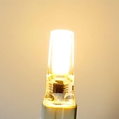 abordables Ampoules LED double broche-Ampoules LED G4 COB 5 W équivalent à 50 W AC12 V DC12-24 V ampoule LED à intensité variable en silicone G4 culot à deux broches lumière LED blanc chaud pour lampe en cristal lustre 5 pièces