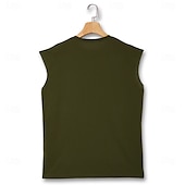economico Canotte da palestra-Per uomo Maglietta Maglie traspiranti Manica Corta Girocollo Estate Semplice Sport Moda Leggero Vacanza Casuale Ferie Nero Bianco Rosso Maglietta Top per Uomo