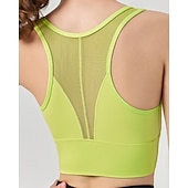 economico Camicia Donna-Per donna Reggiseno da tennis Senza Maniche Rete Traspirante Resistente agli urti Tennis Golf Corsa Il giro Tinta unita Nero Bianco Rosa Abbigliamento da tennis