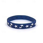 abordables Décoration du Jour de l&amp;#39;Indépendance-Bracelets de la fête de l&#039;indépendance, fête nationale, bracelets en silicone pour la fête de l&#039;indépendance des États-Unis