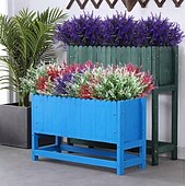 olcso Műnövények és virágok-műlevendula virág, műanyag modern kortárs szabálytalan asztali virágdekoráció, egyedi design otthoni irodába, stílusos műnövény kompozíció