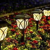cheap Pathway Lights &amp; Lanterns-2 Pcs Outdoor Pathway Lights Solar Waterproof Floor Plug in Light Courtyard Garden Path Park Street Pool Villa Decorative Light Landscape Light Lighting