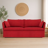 cheap Sofa Cover-Sofa Cover Suitable For BACKSÄLEN Sofa Solid Color Quilted Velvet Slipcovers