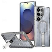 Χαμηλού Κόστους Samsung Θήκη-Μαγνητική θήκη τηλεφώνου για Samsung Galaxy S24/S23 Ultra Plus A55 A35 A25 A15 5g – βάση στήριξης TPU με δαχτυλίδι, υποστήριξη ασύρματης φόρτισης, γεωμετρικό σχέδιο