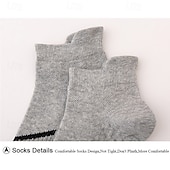 cheap Men's Socks-Men's 5 Pairs Multi Packs Socks Running Socks Casual Socks Black White Color Plain Vacation Sports &amp; Outdoor Daily Basic Medium Spring Fall Fashion Casual