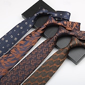 billiga Slipsar och flugor-Herr Slipsar Mode Affär Jacquard Mönster Mönster Bröllopsfest Dagliga kläder