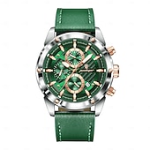 halpa Kvartsikellot-860 uusi muodikas ylellinen miesten vedenpitävä kello monitoiminen valoisa miesten kvartsikello