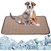 abordables Tapis de Refroidissement-Tapis rafraîchissant pour chien - lit rafraîchissant instantané pour chien &amp;chats non toxiques &amp;tapis rafraîchissant antidérapant lavable en machine pour l&#039;intérieur &amp;utilisation en voyage