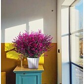 olcso Műnövények és virágok-műlevendula virág, műanyag modern kortárs szabálytalan asztali virágdekoráció, egyedi design otthoni irodába, stílusos műnövény kompozíció