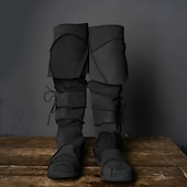 abordables Calzado-Medieval Renacimiento Zapatos Botas hasta la rodilla Botas planas de jazz Hombre Celta Pirata Víspera de Todos los Santos Mascarada Rendimiento LARP Feria Ren Adulto Zapatos