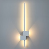 お買い得  室内ウォールライト-LEDウォールランプストリップデザイン上下ライト40/60/80/100/120cmモダンLED背景ウォールランプリビングルームベッドルームベッドサイド10Wアルミ屋内ウォールライト照明壁取り付け用燭台ウォームホワイト1個ブラック110-240V