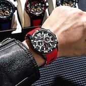cheap Quartz Watches-912 New Multi functional Fashion Luxury Men&#039;s Waterproof Night Light Watch Silicone Strap Quartz Men&#039;s Watch