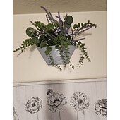 olcso Műnövények és virágok-műlevendula virág, műanyag modern kortárs szabálytalan asztali virágdekoráció, egyedi design otthoni irodába, stílusos műnövény kompozíció