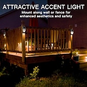 economico Applique per esterni-1 pz. Luci da parete per esterni, impermeabili, solari, in acciaio inox, con sensore umano, illuminazione intelligente per scale, balconi e recinzioni.