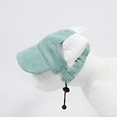 billige Solhatt-Hundebaseballcaps hund katt sommer strandhatt med ørehull justerbar valpehatt hodeplagg