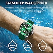 cheap Quartz Watches-901 Casual Men&#039;s Watch – Luminous Waterproof Wristwatch with Soft Silicone Strap and Date Display